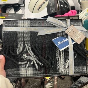 Marshall Elegant Black and Gray Plaid Scarf